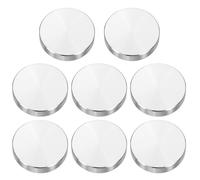 sourcing map 8 dischi rotondi in alluminio di forma rotonda, filettatura M6, diametro 30 mm, adattatore per piano in vetro, tavoli, mobili, tavolini, colore argento