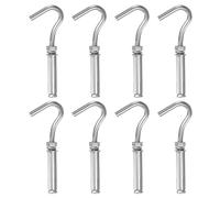 sourcing map 8 ganci M6 in acciaio inox 304 per pareti in cemento, resistenti, bulloni di espansione standard per tazze aperte, per interni ed esterni, pareti in cemento, pietra di mattoni, argento