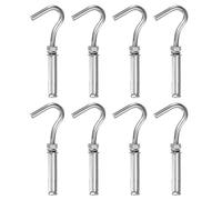 sourcing map 8 ganci M8 in acciaio inossidabile 304 per pareti in cemento, resistenti, bulloni di espansione standard per tazze aperte, per interni ed esterni, pareti in cemento, pietra di mattoni