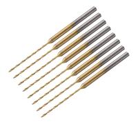 sourcing map 8 mini punte elicoidali da 0,8 mm, micro punte da trapano da 1 mm, in acciaio ad alta velocità, gambo da 2,35 mm, rivestite in titanio per resina fai da te, ambra e legno