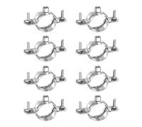 sourcing map 8 morsetti regolabili per staffa per tubi da 32 mm, in acciaio inossidabile, montaggio a parete a soffitto, anello diviso, supporto per tubi in metallo, morsetto per tubo (M6)