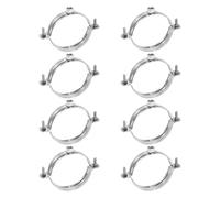 sourcing map 8 morsetti regolabili per staffa per tubi da 75 mm, in acciaio inossidabile, montaggio a parete a soffitto, anello diviso, supporto per tubi in metallo, morsetti per tubo (M8)