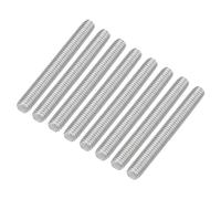 sourcing map 8 perni filettati completamente filettati, M8 x 65 mm, in acciaio inox 304, filettatura destra, filettatura M8-1,25, per montaggio di macchinari e mobili