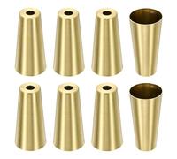 sourcing map 8 piedini in metallo per mobili, 40 x 80,5 mm, copertura conica per gambe