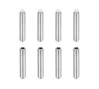 sourcing map 8 viti filettate con punta in nylon M4 x 20 mm, in acciaio inox 304, metriche e esagonali, per riparazione di mobili, macchinari e attrezzature industriali