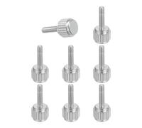 sourcing map 8 viti per calibri a corsoio M2 x 8 mm, in acciaio inossidabile, viti a testa piatta metriche zigrinate a testa tonda, manopole per stringere a mano, elementi di fissaggio per strumenti