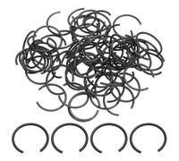 sourcing map 80 clip a C a filo rotondo, anelli di fissaggio interni in acciaio strutturale al carbonio da 70 Mn, anelli di fissaggio rotondi per foro da 25 mm, nero