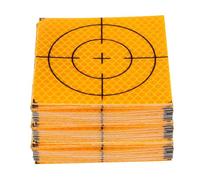 sourcing map 80 fogli riflettenti per rilevazioni 80 mm x 80 mm, autoadesivi, per rilevamento di bersagli, per stazioni totali, nastro riflettente per ispezione nave, misure tunnel, giallo