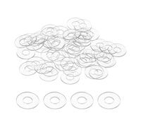 sourcing map 80 rondelle piatte M4 in PVC trasparente, diametro interno 4 mm, diametro esterno 10 mm, spessore 1 mm, guarnizione per porta doccia, porta asciugamani, trasparenti