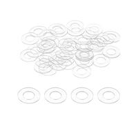 sourcing map 80 rondelle piatte M6 in PVC trasparente, diametro interno 6 mm, diametro esterno 12 mm, spessore 1 mm, guarnizione per porta doccia, porta asciugamani, trasparenti