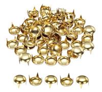 sourcing map 85 rivetti rotondi a cupola, 10 mm, in rame, con 4 griffe, borchie in metallo, punk, rock, per lavori artigianali in pelle, vestiti, cinture, borse, scarpe, bracciali, accessori, colore