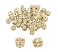 sourcing map 86 inserti filettati, M2.5, in ottone, per stampa 3D e materiale plastico, dadi zigrinati femmina per computer portatili, prodotti elettronici, M2,5 x 3,5 x 2,5 mm