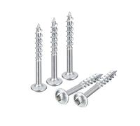 sourcing map #8x1-1/2 "Pocket Hole Screws, 100pcs Square Drive viti autofilettanti per legno con zincatura per la lavorazione del legno