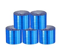 sourcing map 9600 piastrelle a mosaico a specchio, 5 x 5 mm, quadrate, in vetro, autoadesive, a forma di sfera da discoteca, per fai da te, decorazioni, collage, biglietti, colore: blu