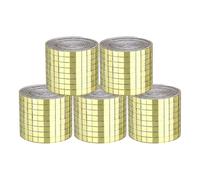 sourcing map 9600 piastrelle a mosaico a specchio, 5 x 5 mm, quadrate, in vetro, autoadesive, a forma di sfera da discoteca, per fai da te, decorazioni, collage, biglietti, colore: oro