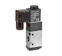 sourcing map AC 24V 3 Way 2 Posizione 1/4 "PT,Pneumatic Air Control NC Elettrovalvola,Internamente pilotato singolo tipo di azione,3V210-08