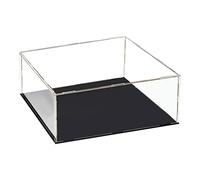 sourcing map Acrilico Trasparente Display Case Box Protezione Antipolvere Vetrina Cubo Collectibles Mostra Box 30x30x15cm