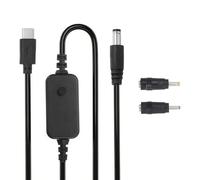 sourcing map Adattatore da USB C a DC PD con 2 punte del connettore, 1,18 m, 5 V, 9 V, 12 V, 15 V, 20 V, cavo di alimentazione da tipo C a CC, convertitore caricabatterie per router, laptop
