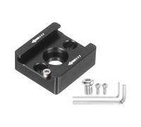 sourcing map Adattatore di montaggio per slitta fredda, estensore per slitta fredda con viti da 1/4 di pollice per fotocamera, flash, monitor luce LED, microfono, registratore audio