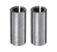 sourcing map Adattatore per mandrino per fresa, da 12,7 mm a 6,35 mm, in acciaio per molle, fresa per incisione CNC, per lavorazione del legno, 2 pezzi