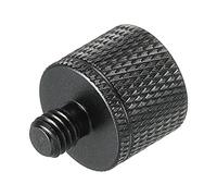 sourcing map Adattatore per microfono da 1/4 femmina a M6 maschio adattatore filettato per microfono treppiede nero