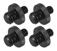 sourcing map Adattatore per supporto microfono da 3/8-16 maschio a 1/4-20 maschio adattatore filettato per fotocamera per treppiede per microfono nero 4 pezzi
