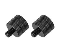 sourcing map Adattatore per supporto microfono femmina M8 a M6 maschio in lega di alluminio adattatore a vite per microfono treppiede nero 2 pezzi