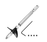 sourcing map Albero di trasmissione W Elica e giunto di accoppiamento per kit di montaggio accoppiatore barca RC, albero L100mm, manicotto L25mm, D36mm due eliche, adatto per albero motore da 4 mm