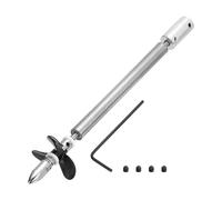 sourcing map Albero di trasmissione W Elica e giunto di accoppiamento per kit di montaggio accoppiatore barca RC, albero L150mm, manicotto L25mm, D36mm tre eliche, adatto per albero motore da 6 mm