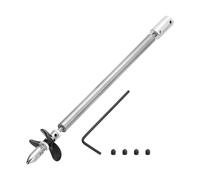 sourcing map Albero di trasmissione W Elica e giunto di accoppiamento per kit di montaggio accoppiatore barca RC, albero L200mm, manicotto L25mm, D36mm tre eliche, adatto per albero motore da 6 mm
