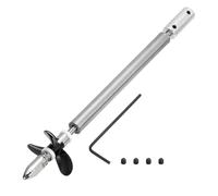 sourcing map Albero di trasmissione W Elica e giunto di accoppiamento per kit di montaggio accoppiatore barca RC, albero L150mm, manicotto L25mm, D36mm tre eliche, adatto per albero motore da 5 mm