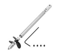 sourcing map Albero di trasmissione W Elica e giunto di accoppiamento per kit di montaggio accoppiatore barca RC, albero L150mm, manicotto L25mm, D36mm tre eliche, adatto per albero motore da 4 mm