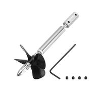 sourcing map Albero di trasmissione W Elica e giunto di accoppiamento per kit di montaggio accoppiatore barca RC, albero L100mm, manicotto L50mm, D55mm quattro eliche, adatto per albero motore da 5 mm