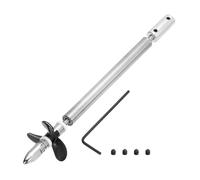 sourcing map Albero di trasmissione W Elica e giunto di accoppiamento per kit di montaggio accoppiatore barca RC, albero L150mm, manicotto L25mm, D36mm tre eliche, adatto per albero motore da 3 mm