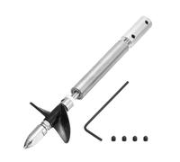 sourcing map Albero di trasmissione W Elica e giunto di accoppiamento per RC Boat Coupler Assemblare Kit, L100mm Albero, L25mm Manica, D36mm Due Eliche, Adatto per albero motore 3.17 mm