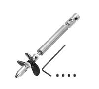 sourcing map Albero di trasmissione W Elica e giunto universale per kit di montaggio accoppiatore barca RC, albero L100mm, manicotto L25mm, D36mm tre eliche, adatto per albero motore da 6 mm