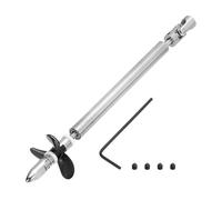 sourcing map Albero di trasmissione W Elica e giunto universale per kit di montaggio accoppiatore barca RC, albero L130mm, manicotto L80mm, D36mm tre eliche, adatto per albero motore da 3 mm