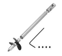 sourcing map Albero di trasmissione W Elica e giunto universale per kit di montaggio accoppiatore barca RC, albero L130mm, manicotto L80mm, D36mm tre eliche, adatto per albero motore da 2 mm