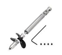 sourcing map Albero di trasmissione W Elica e giunto universale per kit di montaggio accoppiatore barca RC, albero L100mm, manicotto L25mm, D36mm tre eliche, adatto per albero motore da 5 mm