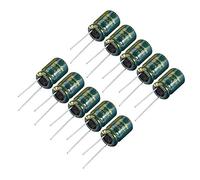 Sourcing Map alluminio radiale condensatore elettrolitico Low Esr 220UF 63 V 105 Celsius 3000H vita 10 x 16 mm alta corrente ondulazione bassa impedenza 10PCS verde