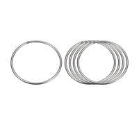 sourcing map Anelli a O in acciaio inossidabile, 5 pezzi, diametro esterno 100 mm, spessore 4 mm, multiuso, in metallo, saldati, anelli rotondi per accessori hardware per bagagli