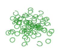 sourcing map Anelli aperti, 10 mm, connettori O-Ring colorati per la creazione di gioielli fai da te, acciaio al carbonio, verde, 100 pezzi