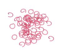 sourcing map Anelli aperti, 10 mm, connettori O-Ring colorati per la creazione di gioielli fai da te, in acciaio al carbonio, rosa, 100 pezzi