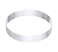 sourcing map Anelli per torte in acciaio inossidabile da 13 cm, in metallo perforato, per dolci, mousse, torte, antiaderente, per casa, cucina, cibo, formaggio, strumento per la produzione di