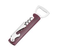 sourcing map Apribottiglie per vino, cavatappi in acciaio inox resistente, compatto tutto in uno, strumento da bar per bar, feste, matrimoni, casa, viaggi, colore rosso scuro