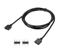 sourcing map ARGB - Cavo di prolunga, 5 V, 39 pollici, 3 pin, da 1 a 1 femmina a femmina, cavo adattatore ARGB con connettori maschio a 3 pin, per PC, computer, ventilatore/luci LED, nero