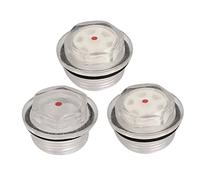 sourcing map Aria Compressore Olio Livello Mirino Mirino Vetro 27mm Maschio Filo 3pz Trasparente