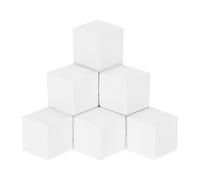 sourcing map Artigianato Cubo di legno 50 pezzi 2 cm quadrato bianco naturale massello artigianato blocchi per progetti fai da te, creazione di puzzle, lettere e francobolli per la decorazione della