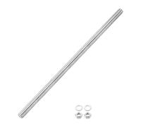 sourcing map Asta completamente filettata, M16 x 400 mm, in acciaio inox 201, filettatura destra, con dadi e rondella piatta, barra completamente borchiata per morsetti, ganci e bulloni a U