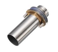 sourcing map Asta di estensione per rubinetto, 10,2 x 3,20 cm, tubo filettato in acciaio inox, kit di estensione, dado di bloccaggio in ottone, prolunga fissa con dado e guarnizione per lavabo